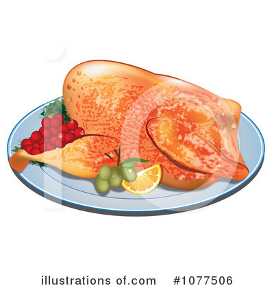Royalty-Free (RF) Thanksgiving Turkey Clipart Illustration by Vitmary Rodriguez - Stock Sample #1077506