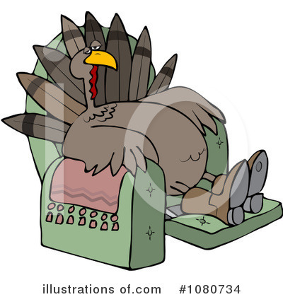 Royalty-Free (RF) Thanksgiving Turkey Clipart Illustration by djart - Stock Sample #1080734