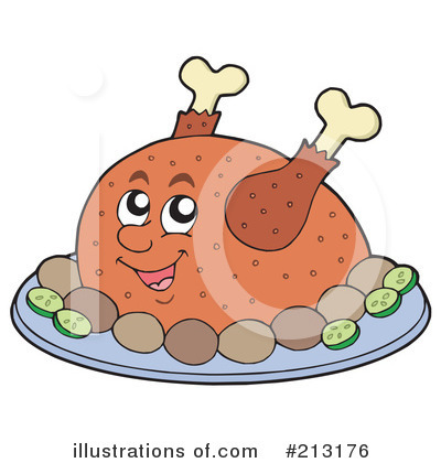 Royalty-Free (RF) Thanksgiving Turkey Clipart Illustration by visekart - Stock Sample #213176