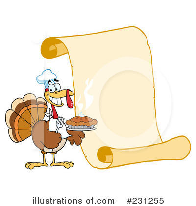Royalty-Free (RF) Thanksgiving Turkey Clipart Illustration by Hit Toon - Stock Sample #231255