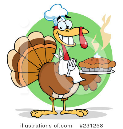 Royalty-Free (RF) Thanksgiving Turkey Clipart Illustration by Hit Toon - Stock Sample #231258