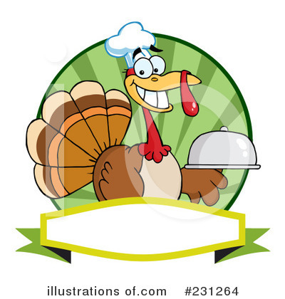 Royalty-Free (RF) Thanksgiving Turkey Clipart Illustration by Hit Toon - Stock Sample #231264