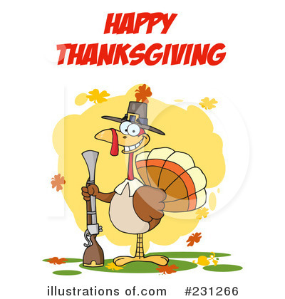 Royalty-Free (RF) Thanksgiving Turkey Clipart Illustration by Hit Toon - Stock Sample #231266