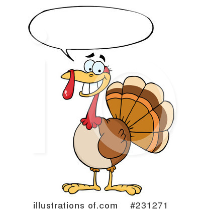 Royalty-Free (RF) Thanksgiving Turkey Clipart Illustration by Hit Toon - Stock Sample #231271