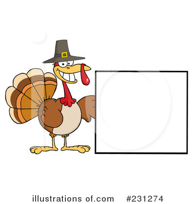 Royalty-Free (RF) Thanksgiving Turkey Clipart Illustration by Hit Toon - Stock Sample #231274