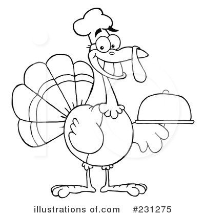 Royalty-Free (RF) Thanksgiving Turkey Clipart Illustration by Hit Toon - Stock Sample #231275