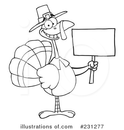 Royalty-Free (RF) Thanksgiving Turkey Clipart Illustration by Hit Toon - Stock Sample #231277