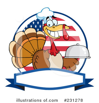 Royalty-Free (RF) Thanksgiving Turkey Clipart Illustration by Hit Toon - Stock Sample #231278