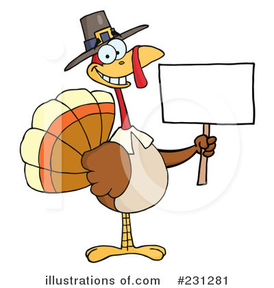 Royalty-Free (RF) Thanksgiving Turkey Clipart Illustration by Hit Toon - Stock Sample #231281