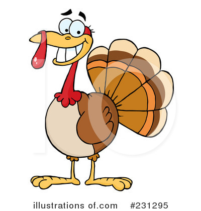 Royalty-Free (RF) Thanksgiving Turkey Clipart Illustration by Hit Toon - Stock Sample #231295