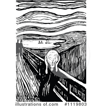 Royalty-Free (RF) The Scream Clipart Illustration by Prawny Vintage - Stock Sample #1119803