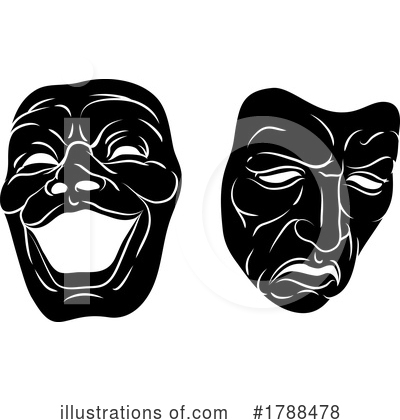 Theater Mask Clipart #1788478 by AtStockIllustration