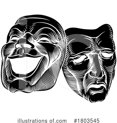 Theater Mask Clipart #1803545 by AtStockIllustration