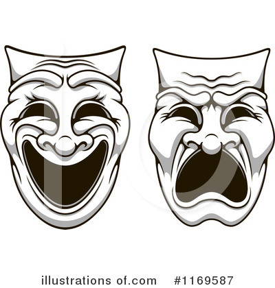 Royalty-Free (RF) Theater Mask Clipart Illustration by Vector Tradition SM - Stock Sample #1169587