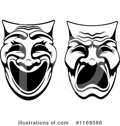 Theater Mask Clipart #1169588 by Vector Tradition SM