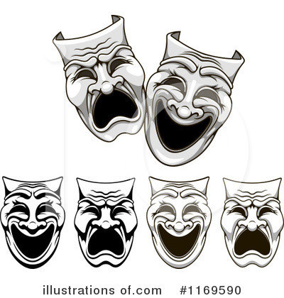 Theater Mask Clipart #1169590 by Vector Tradition SM