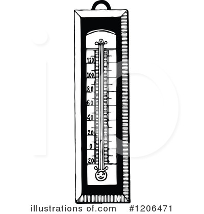 Royalty-Free (RF) Thermometer Clipart Illustration by Prawny Vintage - Stock Sample #1206471
