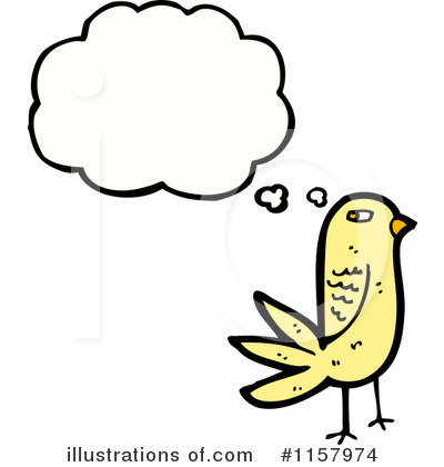 Royalty-Free (RF) Thinking Bird Clipart Illustration by lineartestpilot - Stock Sample #1157974