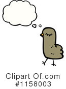 Thinking Bird Clipart #1158003 by lineartestpilot