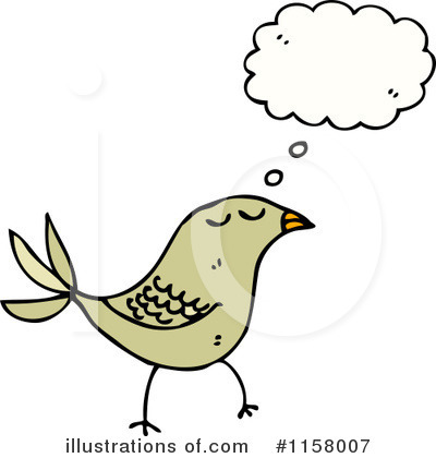 Thinking Bird Clipart #1158007 by lineartestpilot
