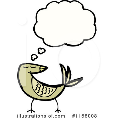 Thinking Bird Clipart #1158008 by lineartestpilot