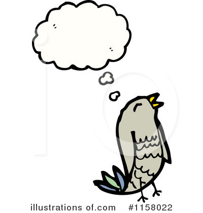 Thinking Bird Clipart #1158022 by lineartestpilot