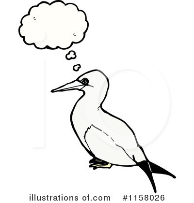 Royalty-Free (RF) Thinking Bird Clipart Illustration by lineartestpilot - Stock Sample #1158026