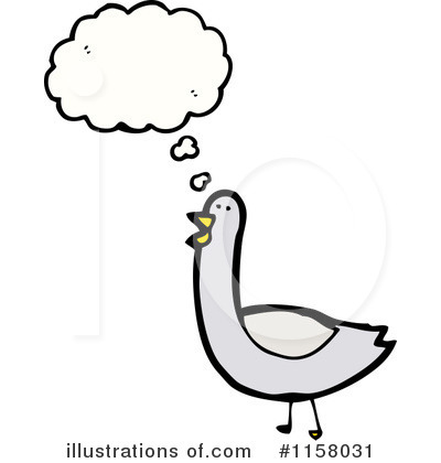 Royalty-Free (RF) Thinking Bird Clipart Illustration by lineartestpilot - Stock Sample #1158031