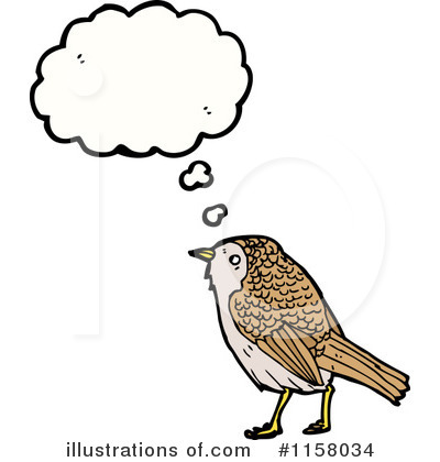 Thinking Bird Clipart #1158034 by lineartestpilot