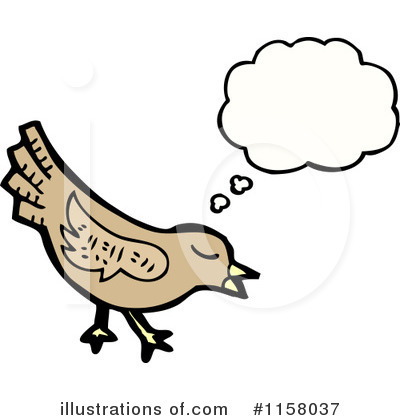 Thinking Bird Clipart #1158037 by lineartestpilot