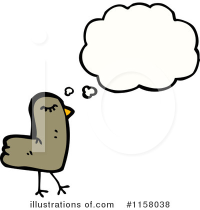 Thinking Bird Clipart #1158038 by lineartestpilot