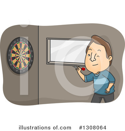 Royalty-Free (RF) Throwing Darts Clipart Illustration by BNP Design Studio - Stock Sample #1308064