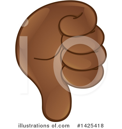 Royalty-Free (RF) Thumb Down Clipart Illustration by yayayoyo - Stock Sample #1425418