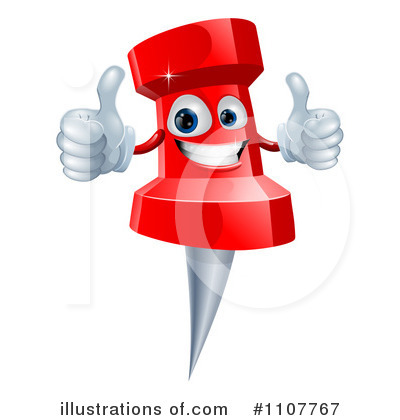Royalty-Free (RF) Thumb Tack Clipart Illustration by AtStockIllustration - Stock Sample #1107767