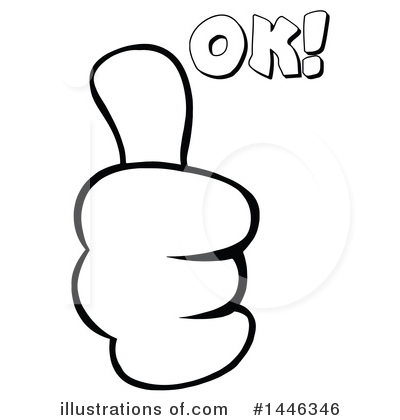 Royalty-Free (RF) Thumb Up Clipart Illustration by Hit Toon - Stock Sample #1446346