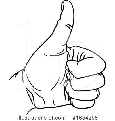 Royalty-Free (RF) Thumb Up Clipart Illustration by AtStockIllustration - Stock Sample #1654298