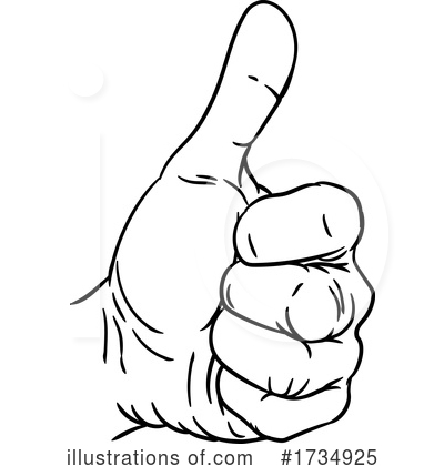 Royalty-Free (RF) Thumb Up Clipart Illustration by AtStockIllustration - Stock Sample #1734925