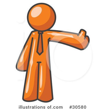 Orange Character Clipart #30580 by Leo Blanchette
