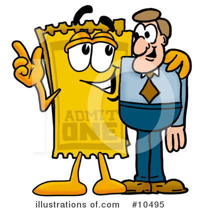 Royalty-Free (RF) Ticket Clipart Illustration by Mascot Junction - Stock Sample #10495