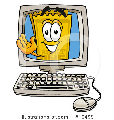 Royalty-Free (RF) Ticket Clipart Illustration by Mascot Junction - Stock Sample #10499