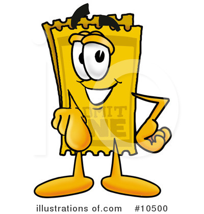 Royalty-Free (RF) Ticket Clipart Illustration by Mascot Junction - Stock Sample #10500
