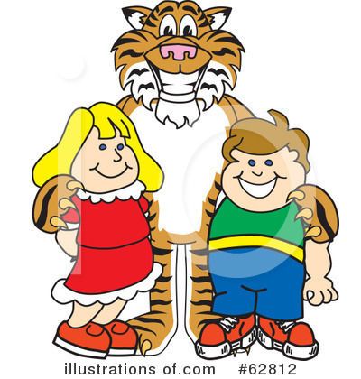 Royalty-Free (RF) Tiger Character Clipart Illustration by Mascot Junction - Stock Sample #62812