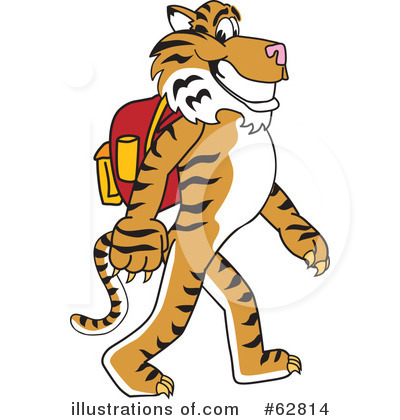 Royalty-Free (RF) Tiger Character Clipart Illustration by Mascot Junction - Stock Sample #62814