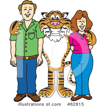 Royalty-Free (RF) Tiger Character Clipart Illustration by Mascot Junction - Stock Sample #62815