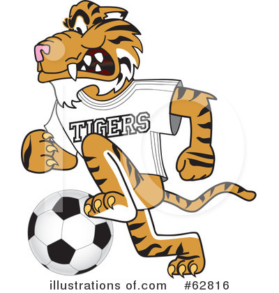 Royalty-Free (RF) Tiger Character Clipart Illustration by Mascot Junction - Stock Sample #62816