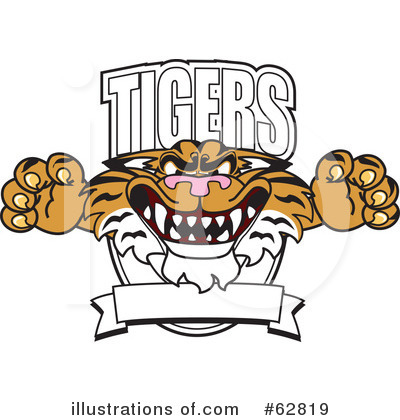 Royalty-Free (RF) Tiger Character Clipart Illustration by Mascot Junction - Stock Sample #62819