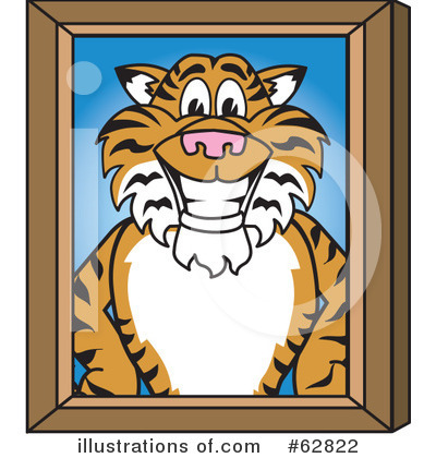 Royalty-Free (RF) Tiger Character Clipart Illustration by Mascot Junction - Stock Sample #62822
