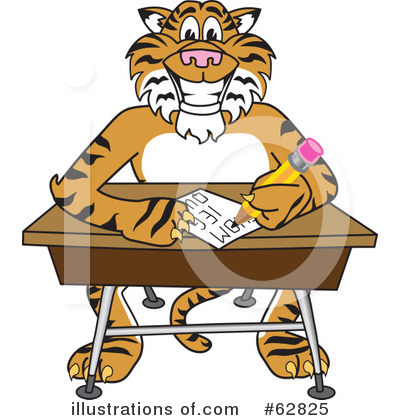 Royalty-Free (RF) Tiger Character Clipart Illustration by Mascot Junction - Stock Sample #62825