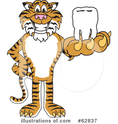 Royalty-Free (RF) Tiger Character Clipart Illustration by Mascot Junction - Stock Sample #62837