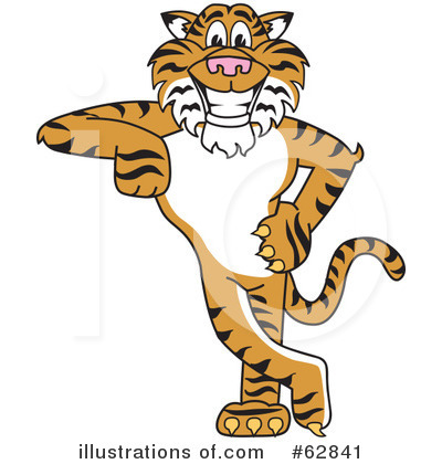 Royalty-Free (RF) Tiger Character Clipart Illustration by Mascot Junction - Stock Sample #62841